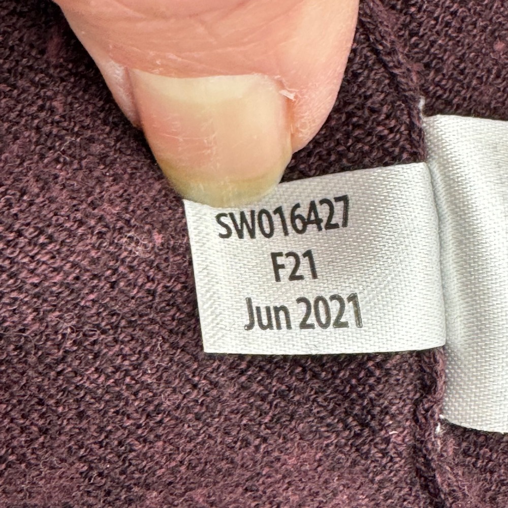 Smartwool Quarter Zip Sweater Mens M Burgundy Plum Merino Wool - Picture 11 of 12